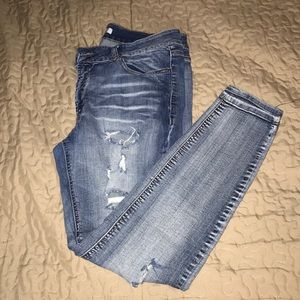 Distressed jeans